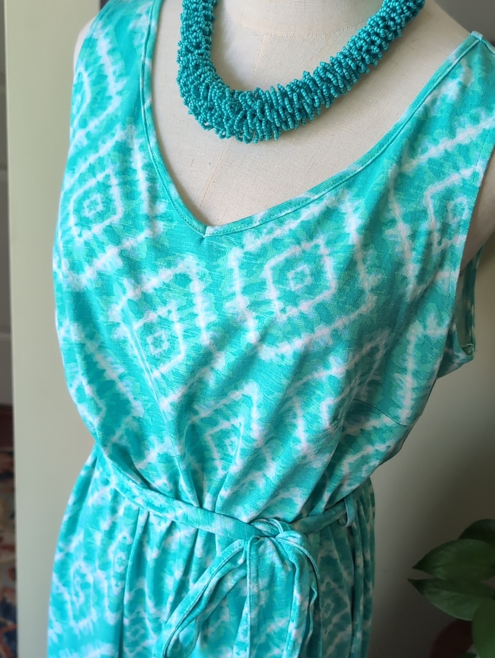 Plus Size Cotton Tribal Maxi Dress